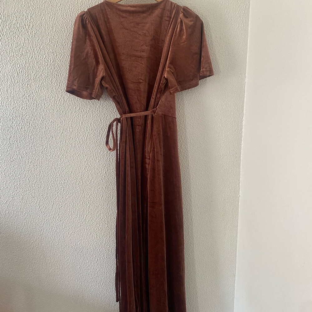 Velvet wrap dress